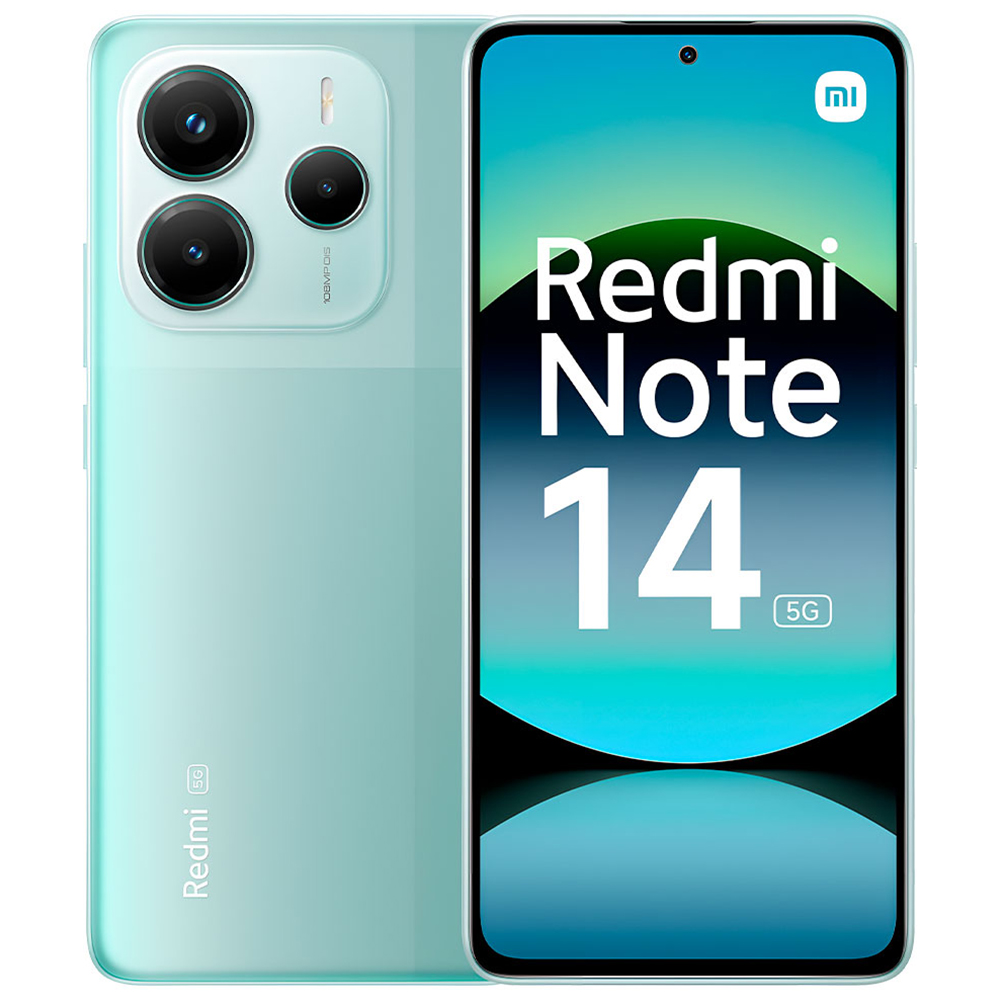 Celular Xiaomi Redmi Note 14 5G 12GB de RAM / 512GB / Tela 6.67" / Dual Sim - Coral Verde (Global)