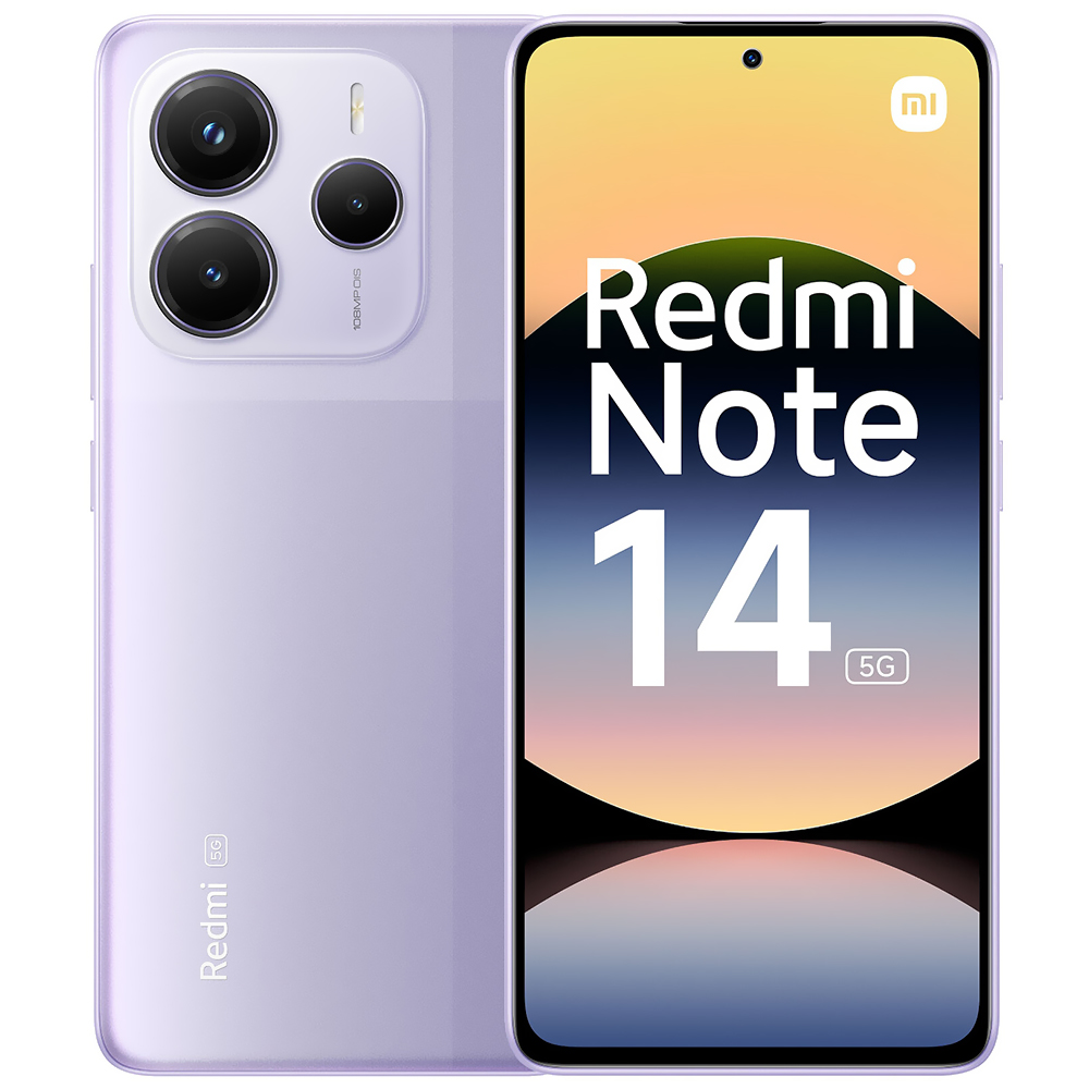 Celular Xiaomi Redmi Note 14 5G 8GB de RAM / 256GB / Tela 6.67" / Dual Sim - Lavender Roxo (Global)