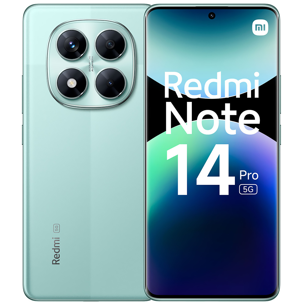 Celular Xiaomi Redmi Note 14 Pro 5G 12GB de RAM / 256GB / Tela 6.67" / Dual Sim 5G - Coral Verde (Global)