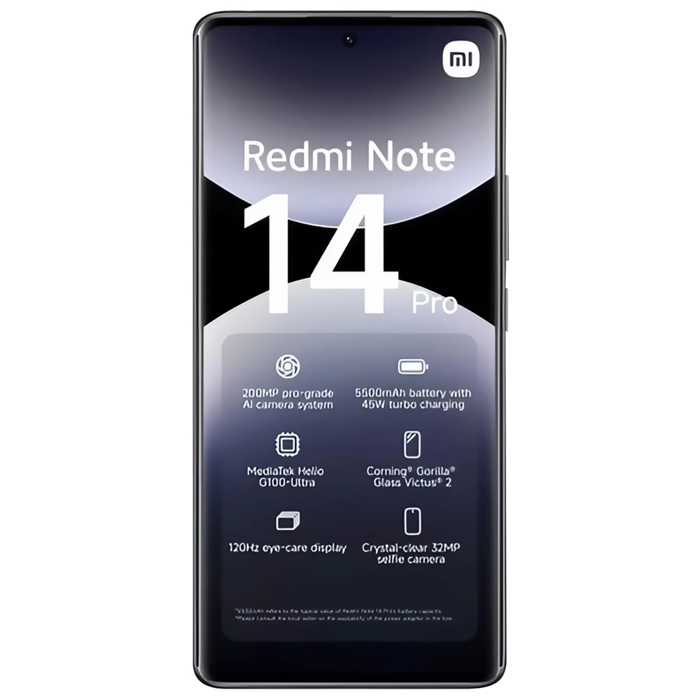 Celular Xiaomi Redmi Note 14 Pro 8GB de RAM / 256GB / Tela 6.67" / Dual Sim LTE - Preto (Global)