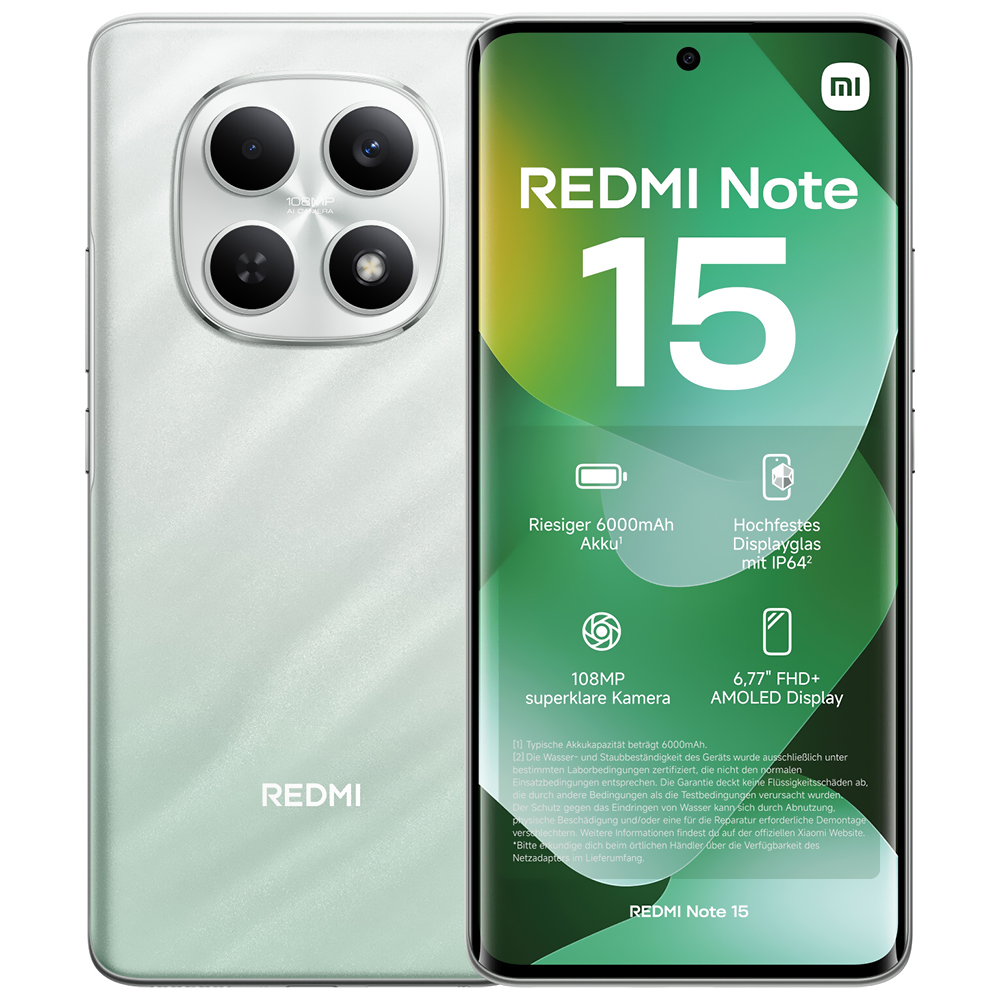 Celular Xiaomi Redmi Note 15 8GB de RAM / 256GB / Tela 6.77" / Dual Sim LTE - Forest Verde (Global)
