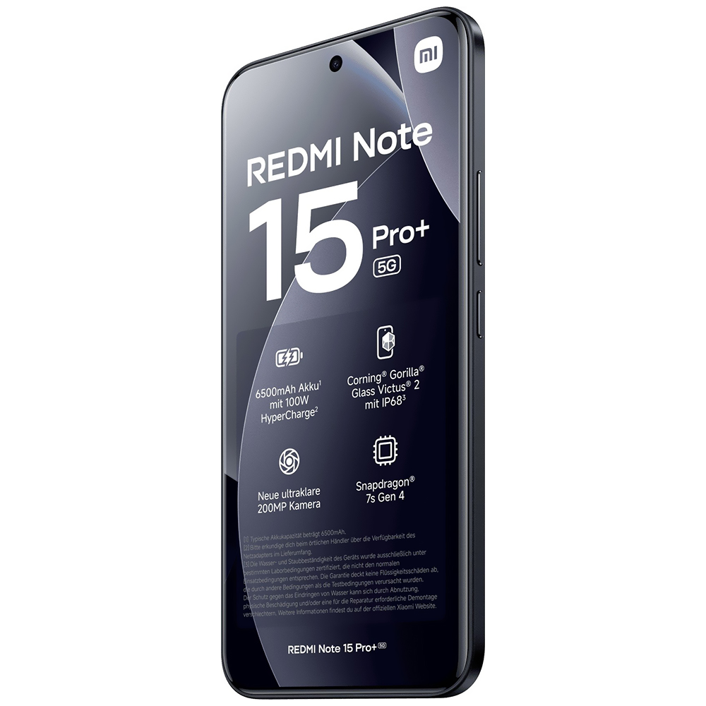 Celular Xiaomi Redmi Note 15 Pro+ 5G 8GB de RAM / 256GB / Tela 6.83" / Dual Sim 5G - Preto (Global)