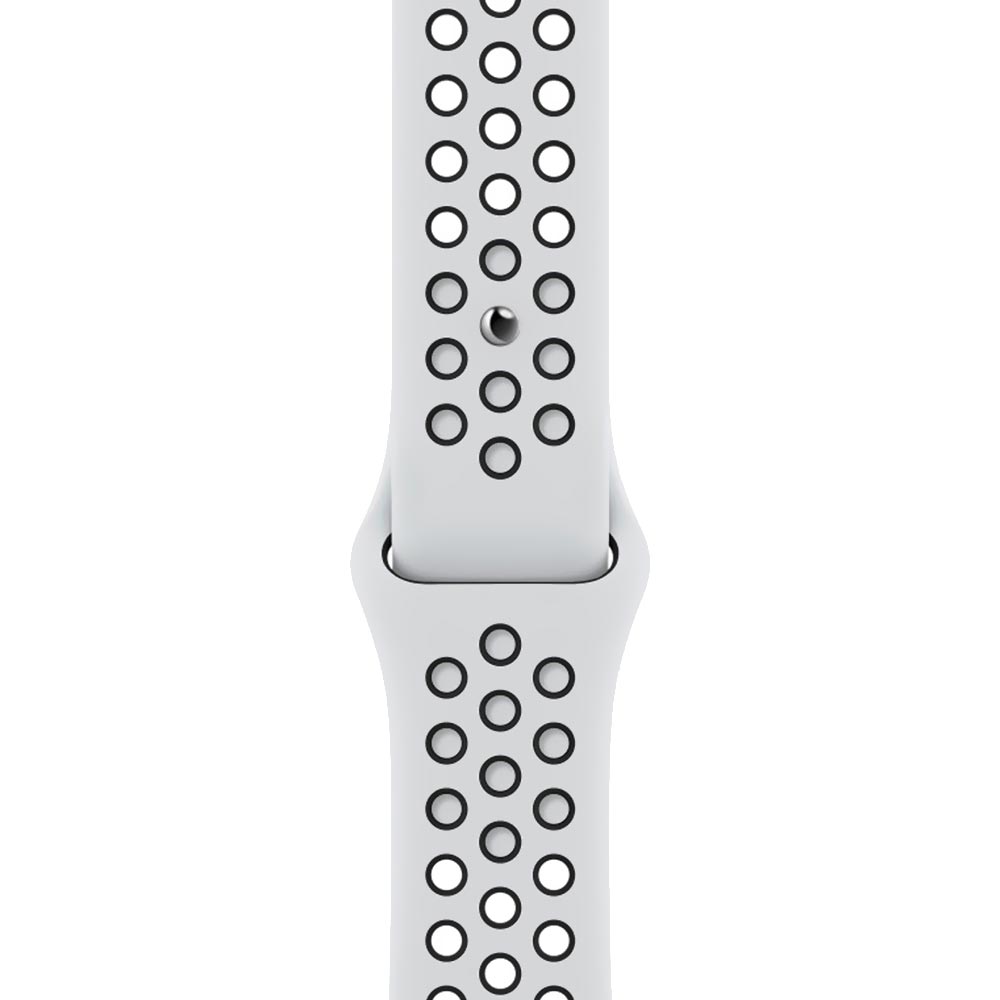 Apple Watch Nike SE MKQ73LZ/A 44MM / GPS / Aluminum Sport Band - Silver / Pure Black