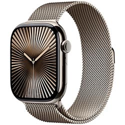 Apple Watch S10 MWYC3LW/A 46MM / M-L / GPS + CEL - Natural Titanium / Natural Stainless Steel Milanese Loop
