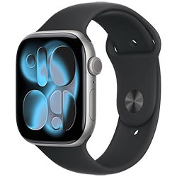 Apple Watch S11 MEV04AM/A 46MM / S-M / GPS - Space Gray Aluminium / Black Sport Band