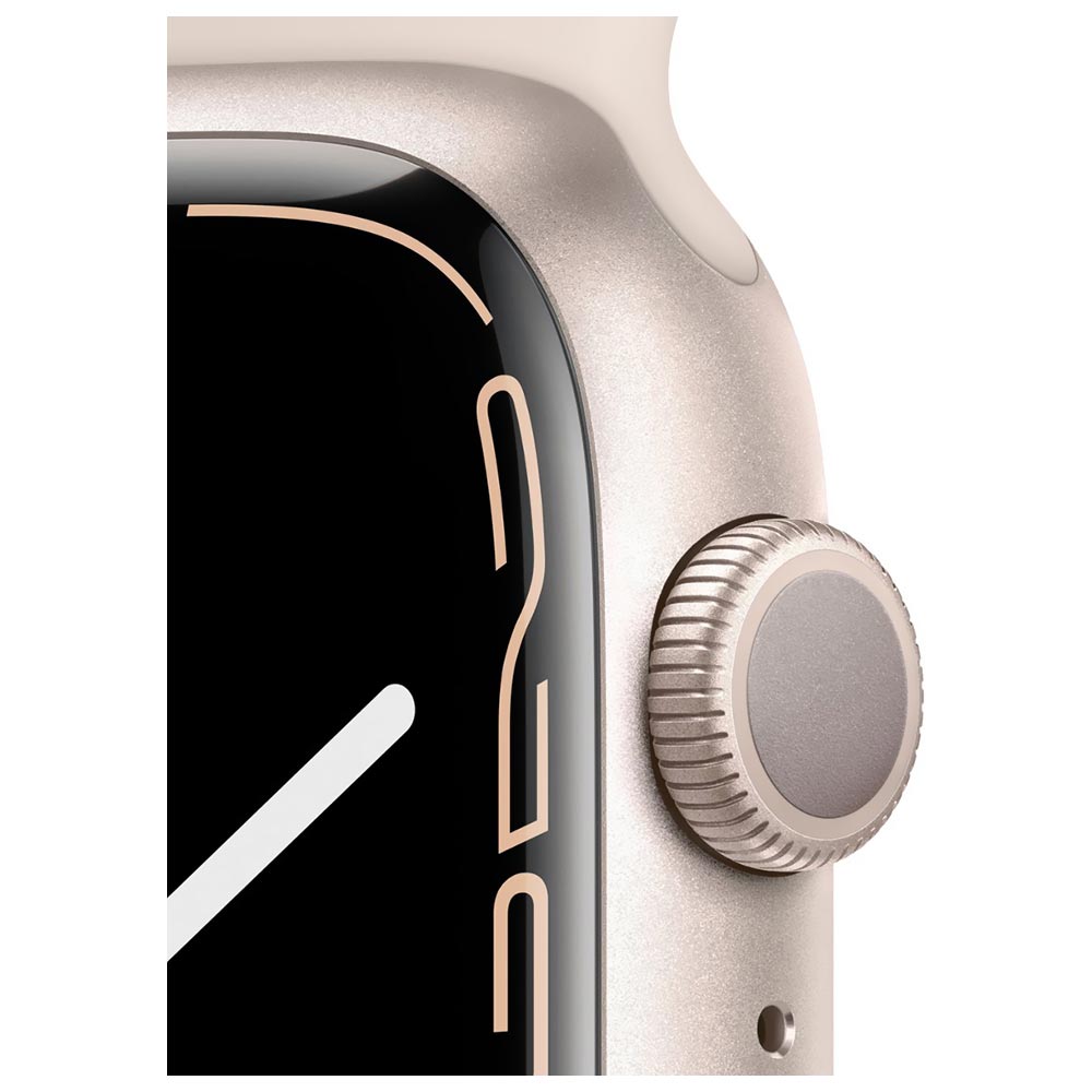 Apple Watch S7 MKN63LL/A 45MM / GPS / Aluminium Sport Band - Starlight