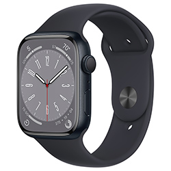 Apple Watch S8 MNUL3LL/A 45MM / M-L / GPS / Aluminium Sport Band - Midnight