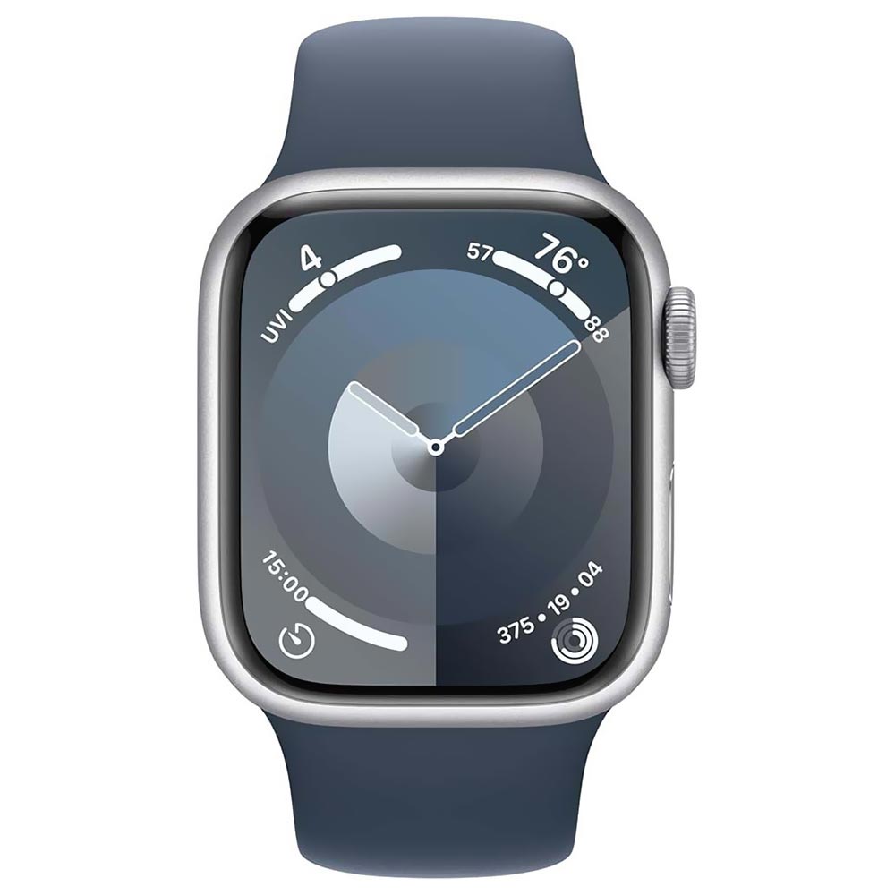 Apple Watch S9 MR903LL/A 41MM / S-M / Aluminium Sport Band - Silver / Strom Blue