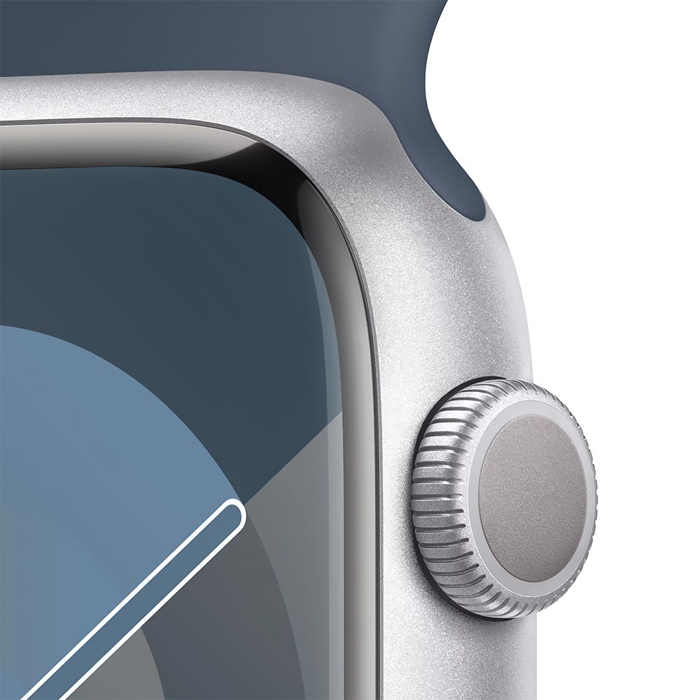 Apple Watch S9 MR913LL/A 41MM / M-L / GPS / Aluminium Sport Band - Silver / Strom Blue