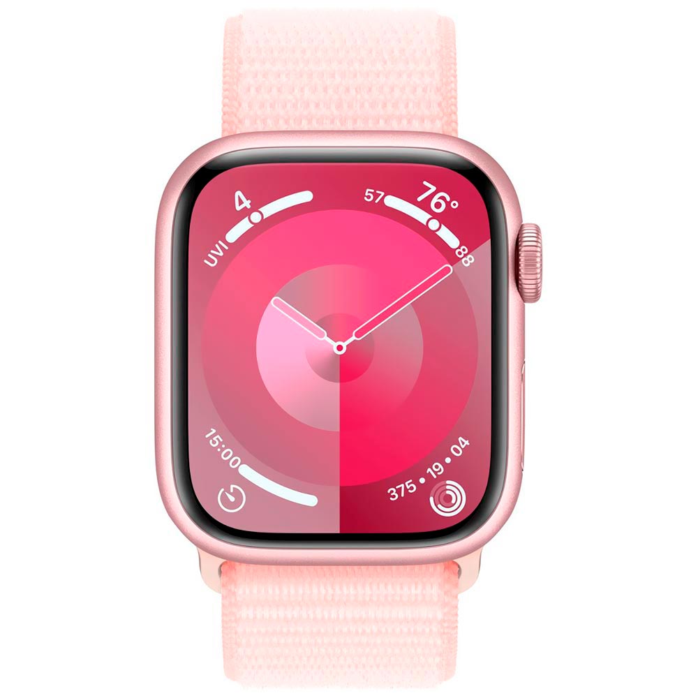 Apple Watch S9 MR9J3LL/A 45MM / GPS / Aluminium Sport Loop - Pink / Light Pink