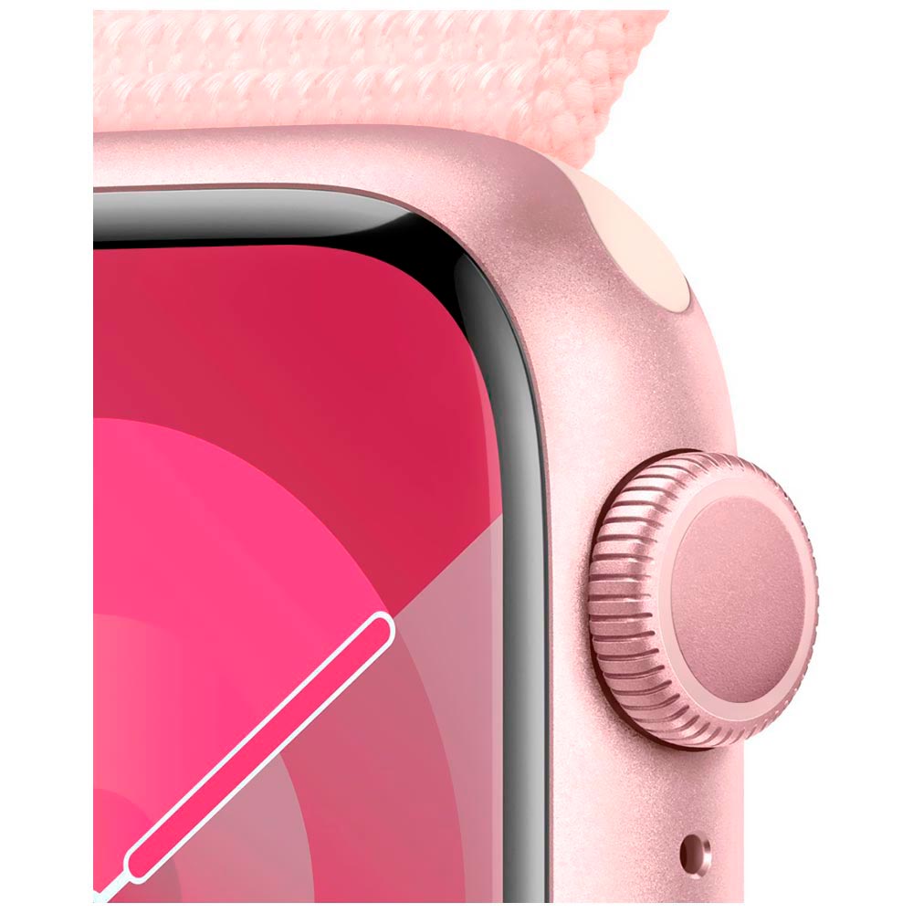 Apple Watch S9 MR9J3LL/A 45MM / GPS / Aluminium Sport Loop - Pink / Light Pink