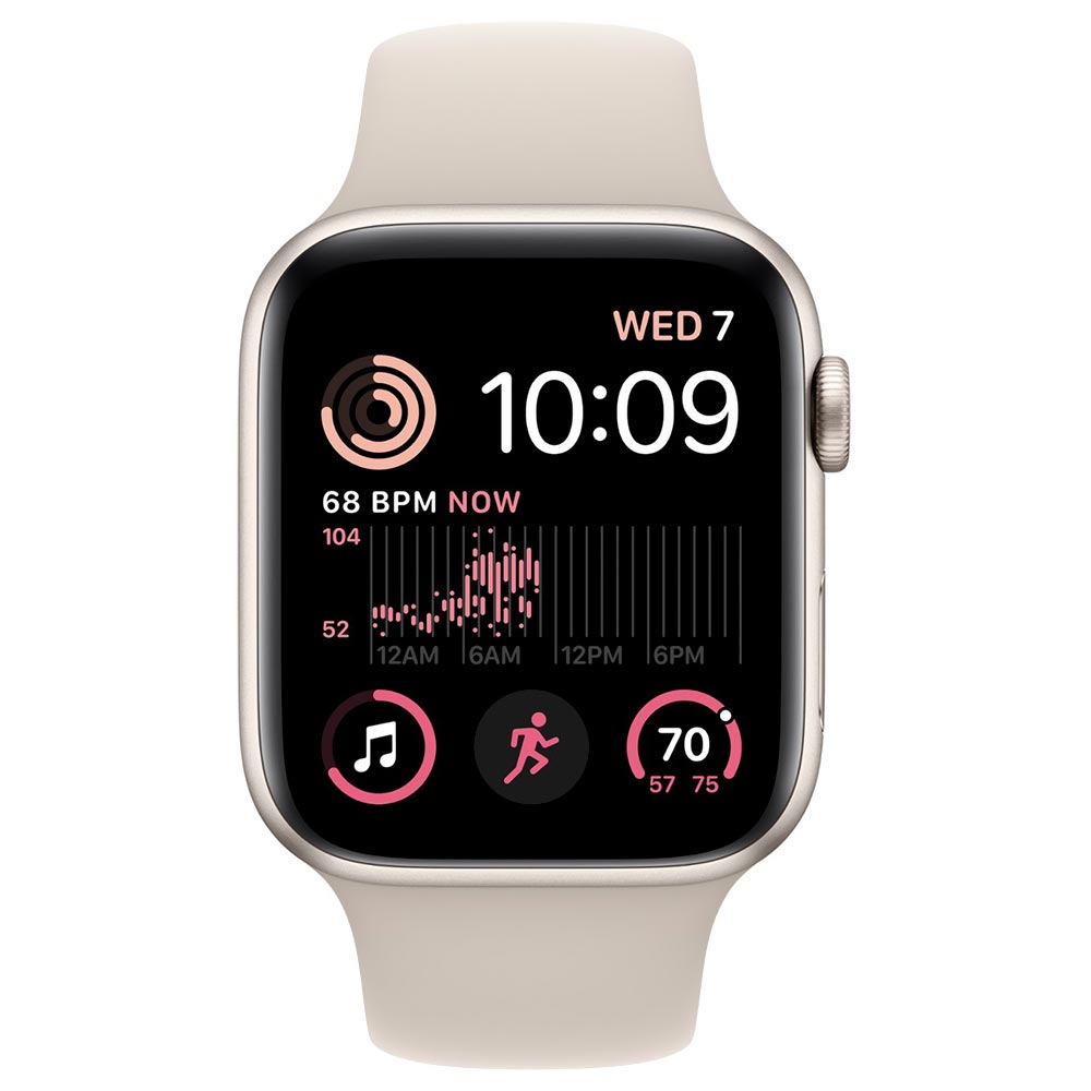 Apple Watch SE 2 MNTE3LL/A 44MM / M-L / GPS / Aluminum Sport Band - Starlight