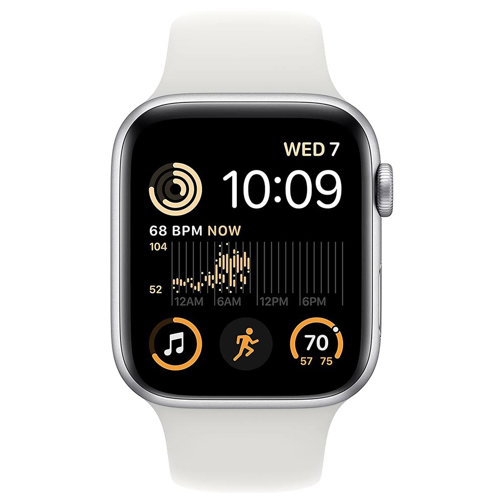 Apple Watch SE MNTJ3LL/A 44MM / M-L / GPS / Aluminium Sport Band - Silver White