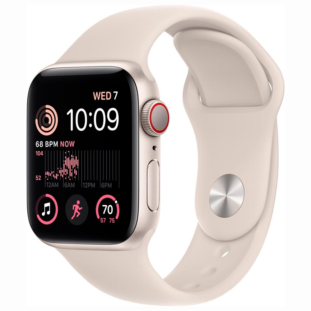 Apple Watch SE2 MNTX3LL/A 44MM / M-L / GPS + Celular / Aluminium Sport Band - Starlight