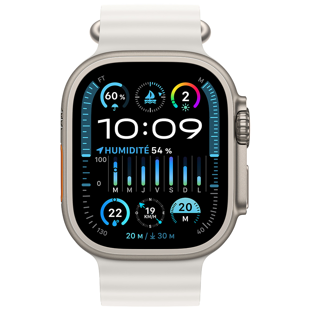 Apple Watch Ultra 2 MREJ3LW/A / GPS - Titanium White / Ocean Band
