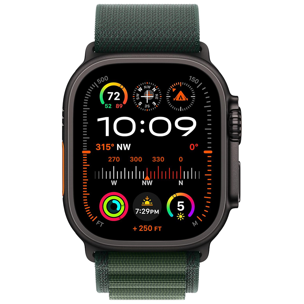 Apple Watch Ultra 2 MX4T3LW/A 49MM / GPS + Celular / Titanium Alpine Loop L - Black / Dark Green