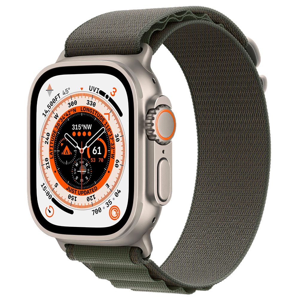Apple Watch Ultra MNHC3LL/A 49MM / Alpine Loop S - Titanium Green