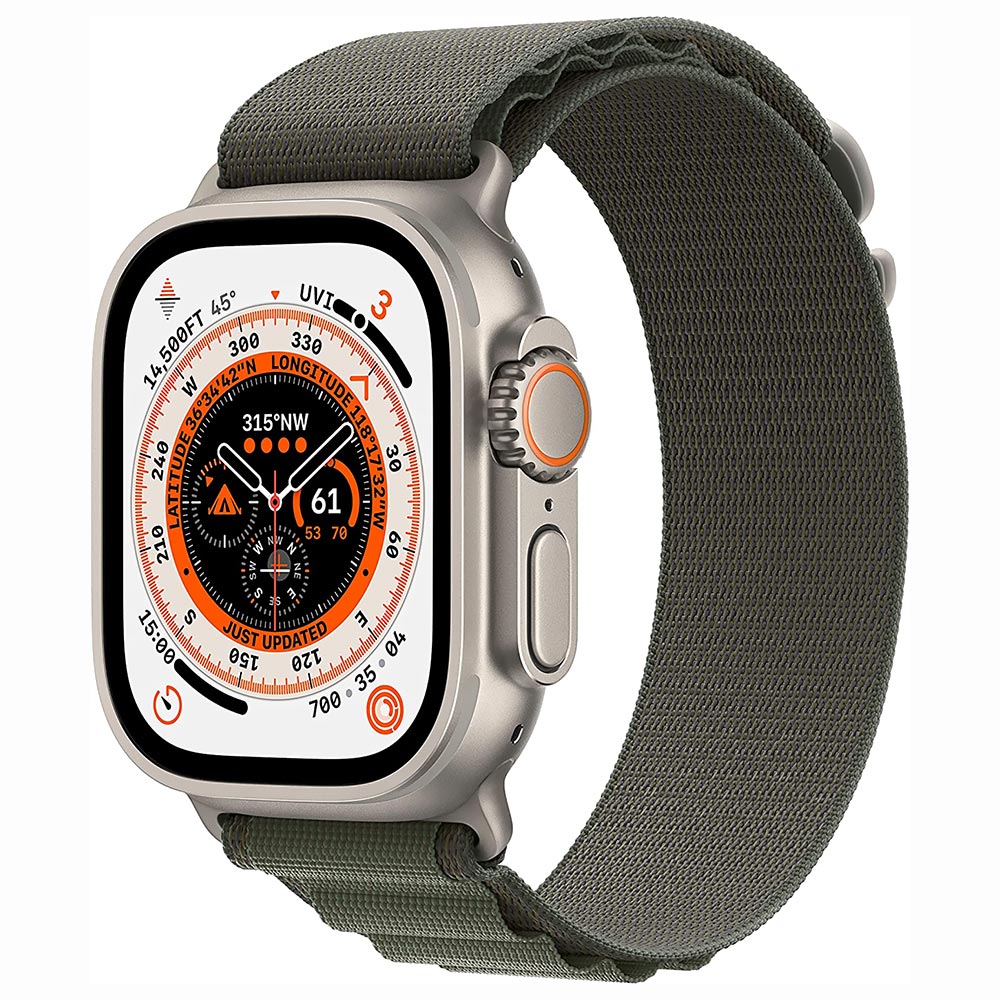 Apple Watch Ultra MQEW3LL/A 49MM / Alpine Loop M - Titanium Green