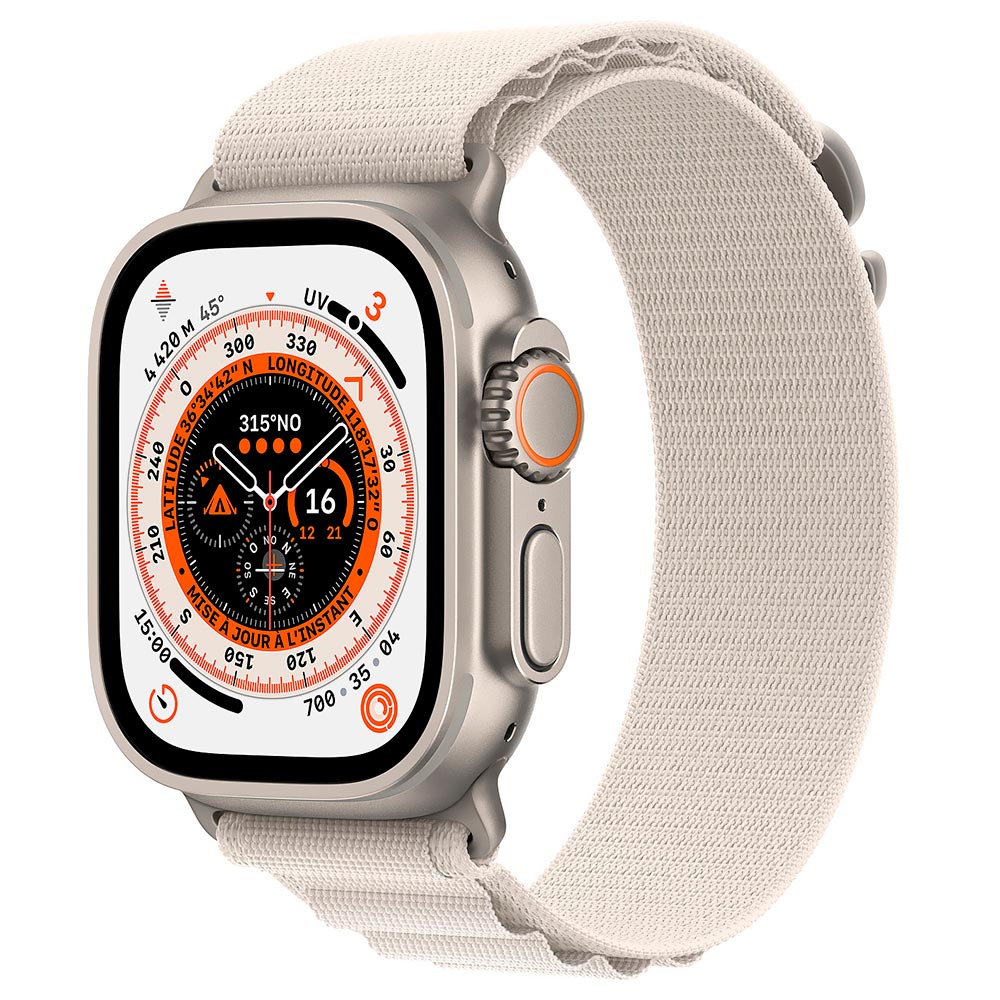Apple Watch Ultra MQEY3LL/A 49MM / Alpine Loop S / GPS - Titanium Starlight