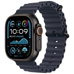 RELOGIO APPLE WATCH ULTRA2 49MM MYTC3LW/A GPS BLACK TITANIUM NAVY OCEAN BAND
