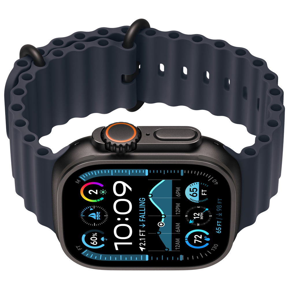 RELOGIO APPLE WATCH ULTRA2 49MM MYTC3LW/A GPS BLACK TITANIUM NAVY OCEAN BAND