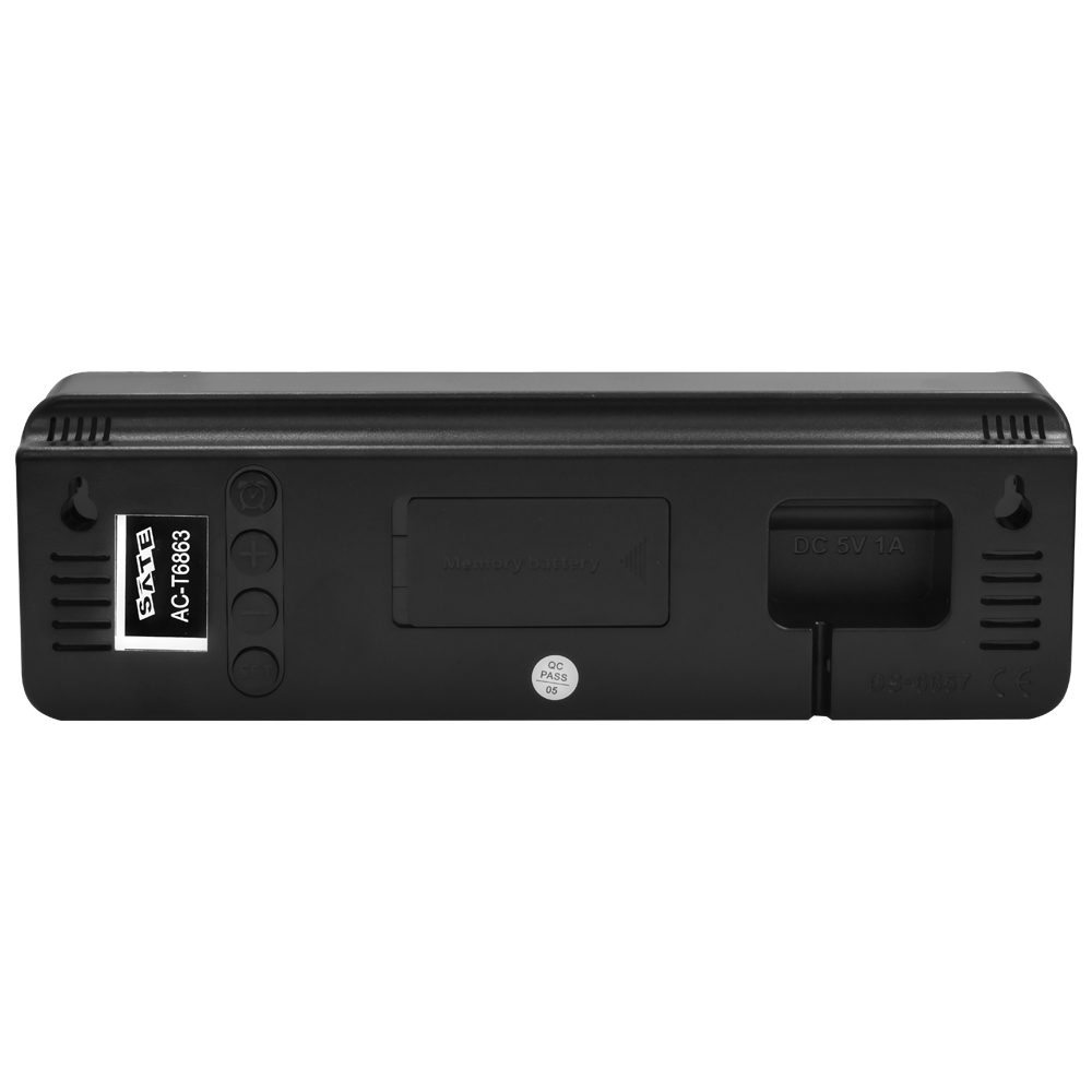 Relógio de Mesa Digital Satellite AC-T6863 LED - Azul / Preto