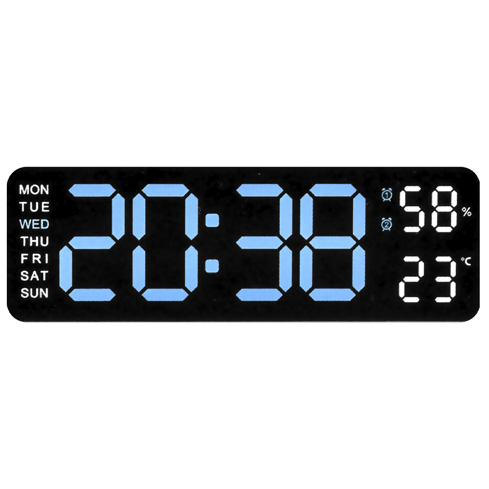 Relógio de Mesa Digital Satellite AC-T6863 LED - Azul / Preto