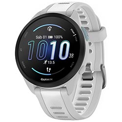Relógio Garmin Forerunner 165 AMOLED - Branco / Cinza (010-02863-21)