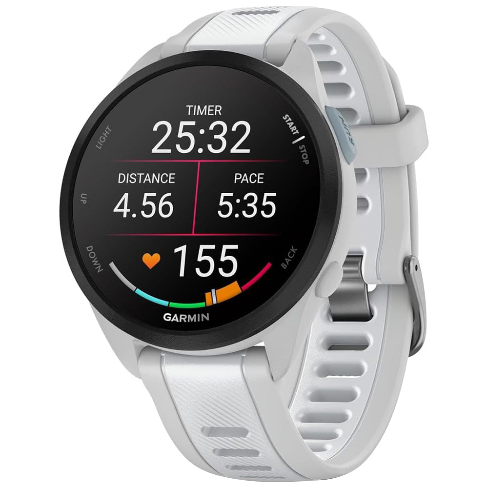 Relógio Garmin Forerunner 165 Music AMOLED - Branco (010-02863-31)