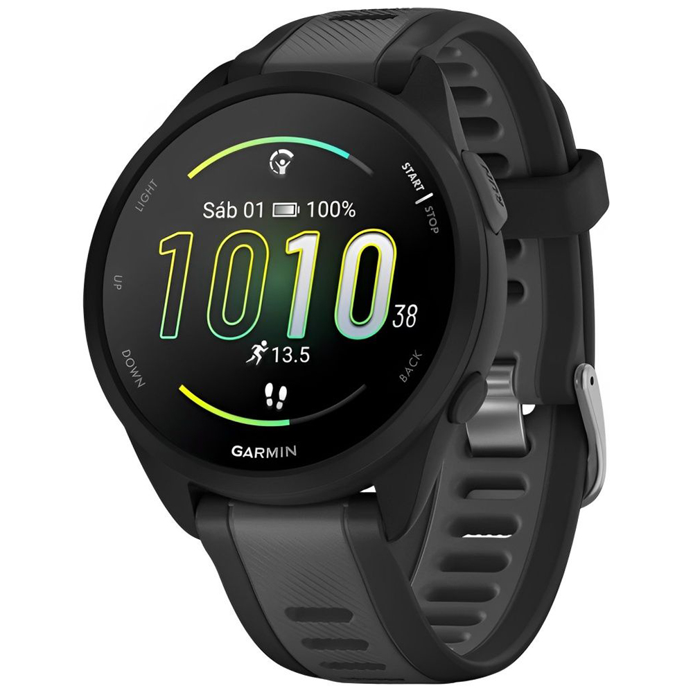 Relógio Garmin Forerunner 165 - Preto / Cinza (010-02863-20)