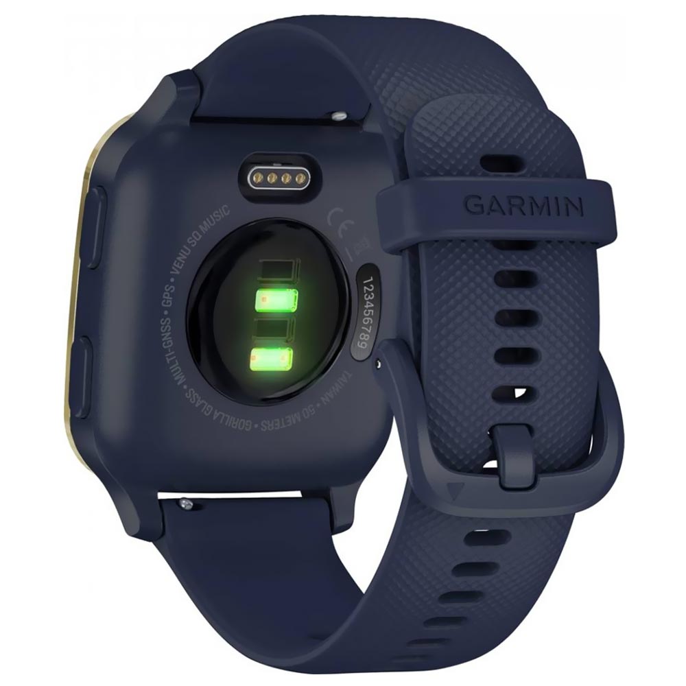 Relógio Garmin Venu SQ Music - Azul / Dourado (010-02426-12)