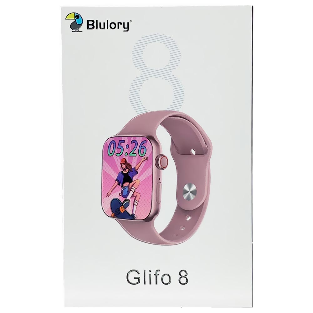 Relógio Smartwatch Blulory Glifo 8 Pro - Rosa