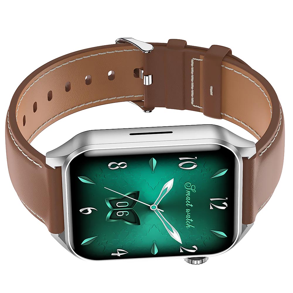 Relógio Smartwatch Blulory Glifo AE - Prata / Marrom