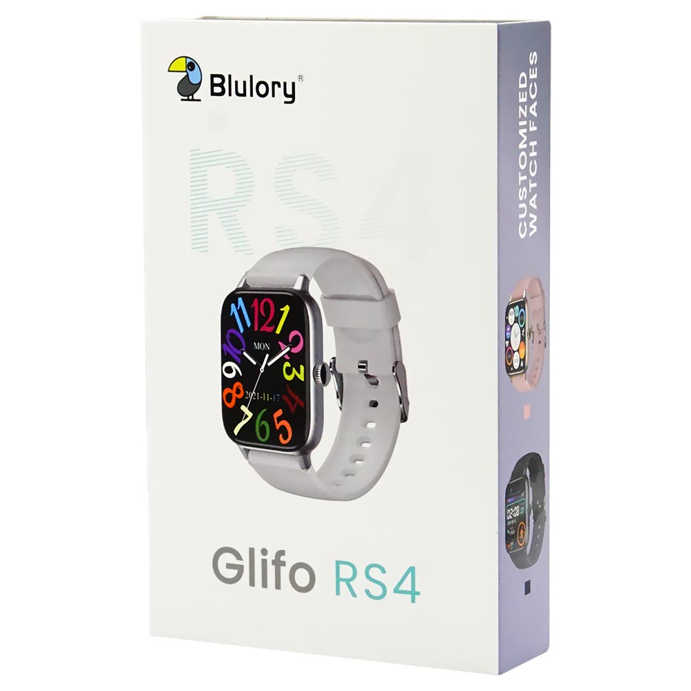 Relógio Smartwatch Blulory Glifo RS4 - Prata