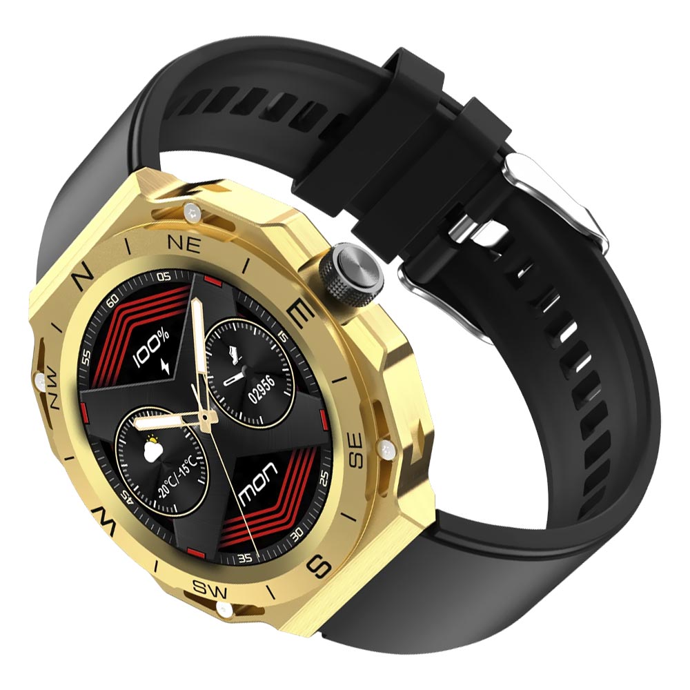 Relógio Smartwatch Blulory RT - Dourado / Marrom
