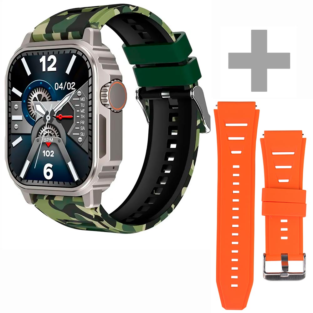 Relógio Smartwatch Blulory SV Watch - Camuflado / Prata