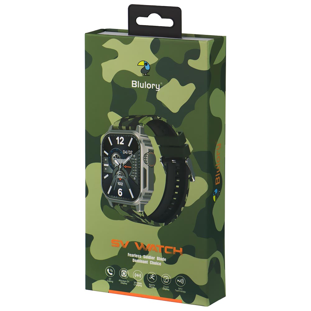 Relógio Smartwatch Blulory SV Watch - Camuflado / Prata