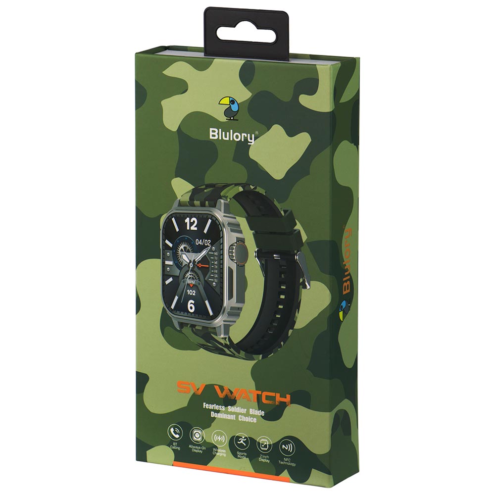 Relógio Smartwatch Blulory SV Watch - Camuflado / Preto