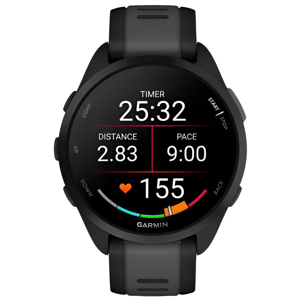 Relógio Smartwatch Garmin Forerunner 165 AMOLED - Preto / Cinza (010-02863-AC)