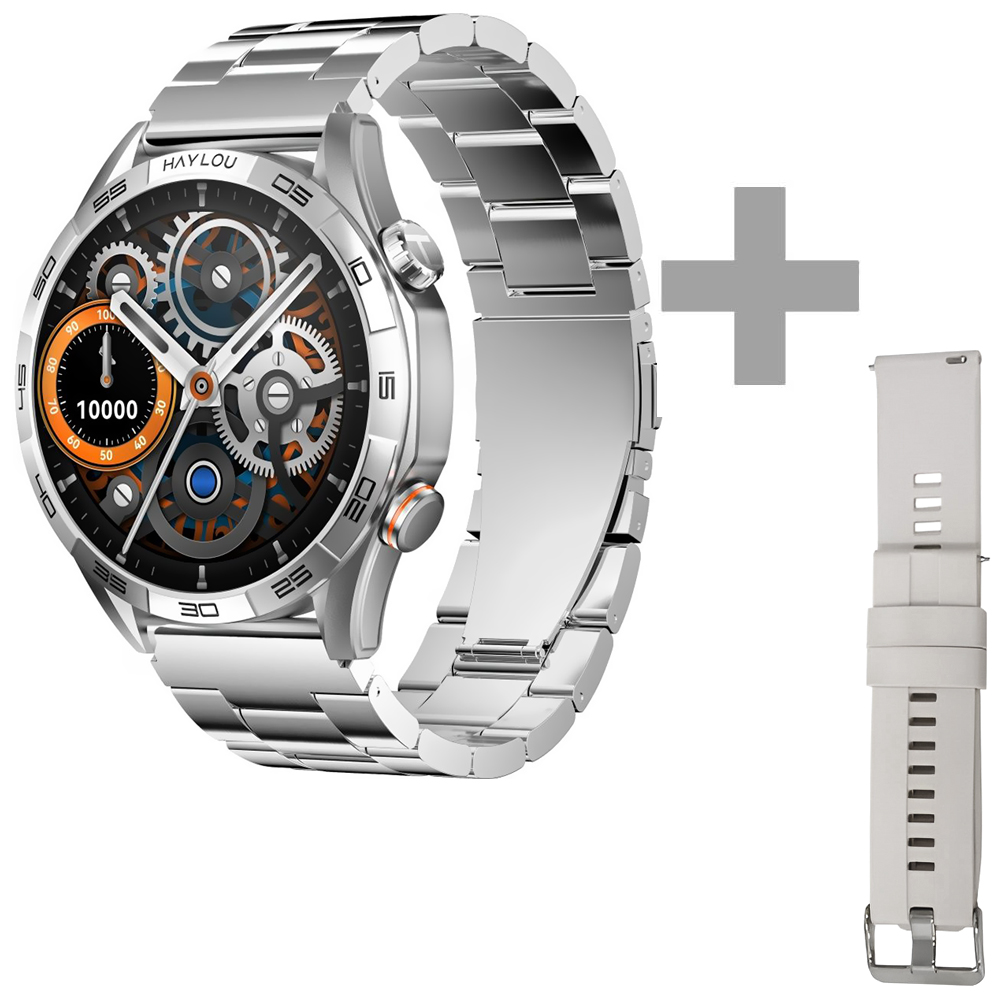 Relógio Smartwatch Haylou Solar 5 HF004 - Prata + Pulseira