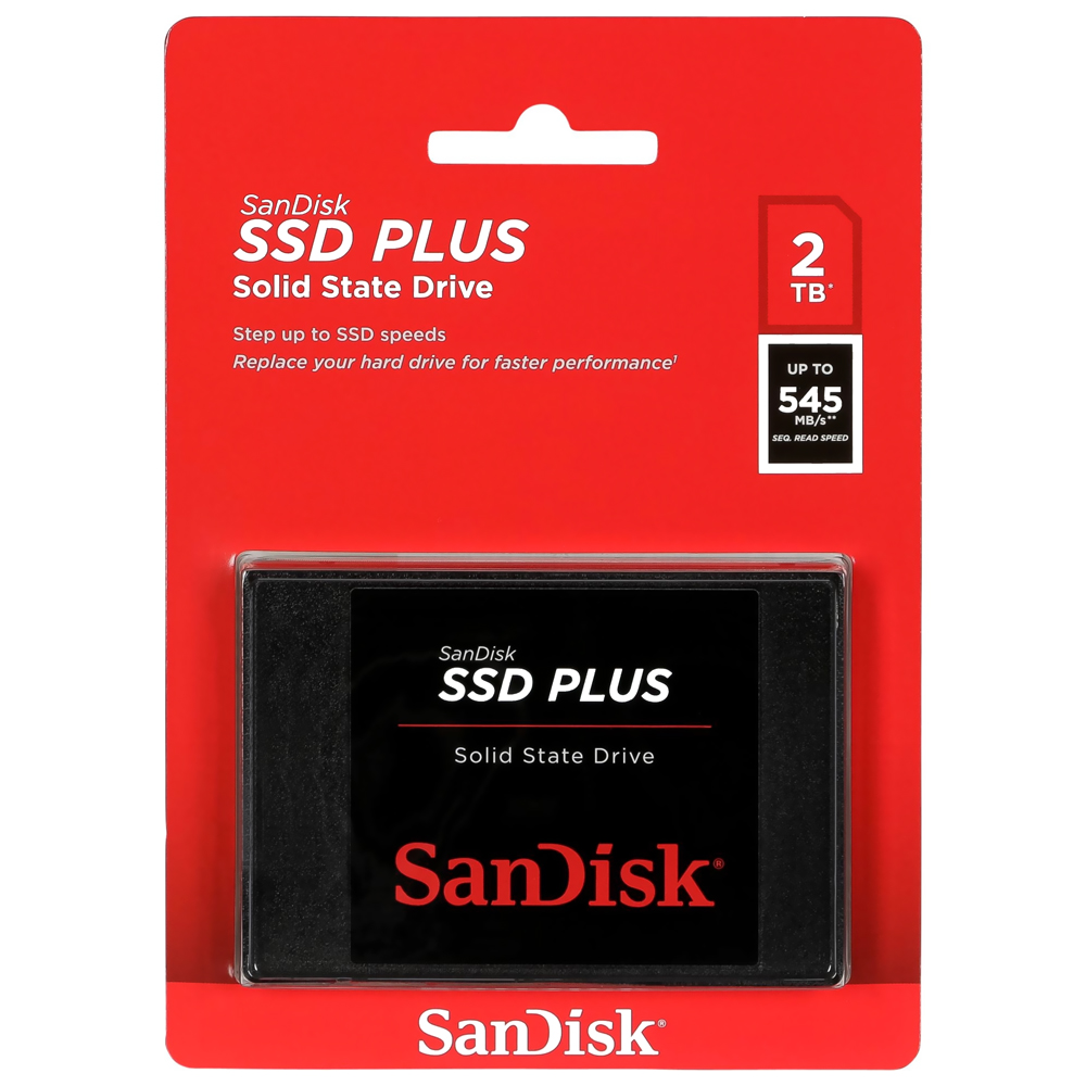 SSD SanDisk 2TB Plus 2.5" SATA 3 - SDSSDA-2T00-G28