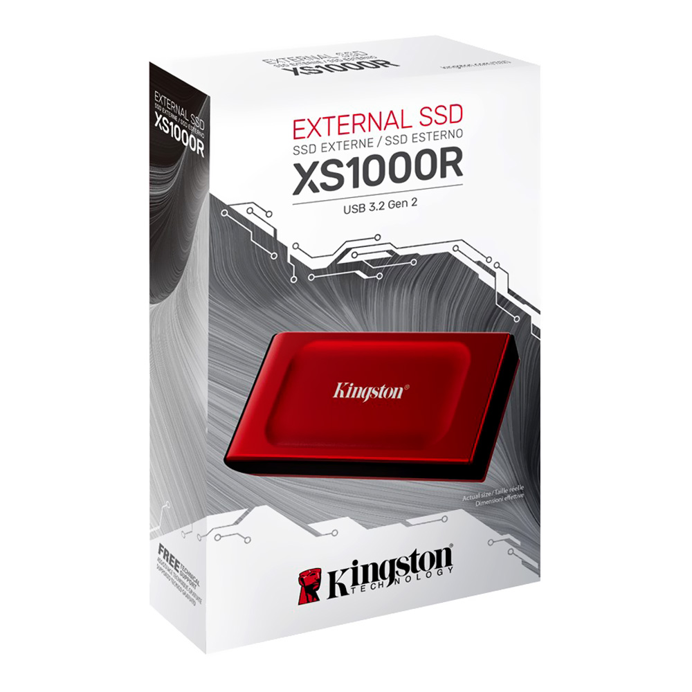 SSD Externo Kingston 2TB Portátil XS1000R - Vermelho (SXS1000R