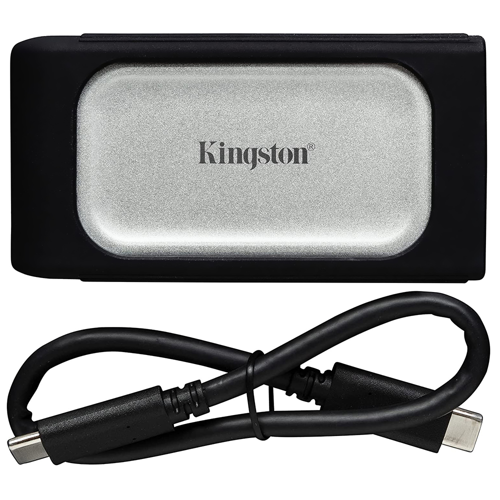 SSD Externo Kingston 500GB Portátil XS2000 - Prata / Preto (SXS2000/500G)