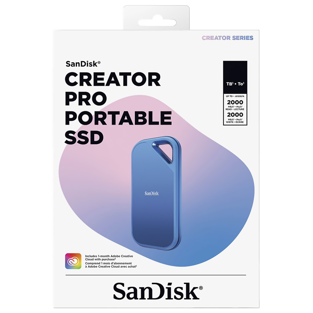 SSD Externo SanDisk 1TB Creator Pro Portátil / USB-C 3.2 - Azul (SDSSDE81C-1T00-G25)