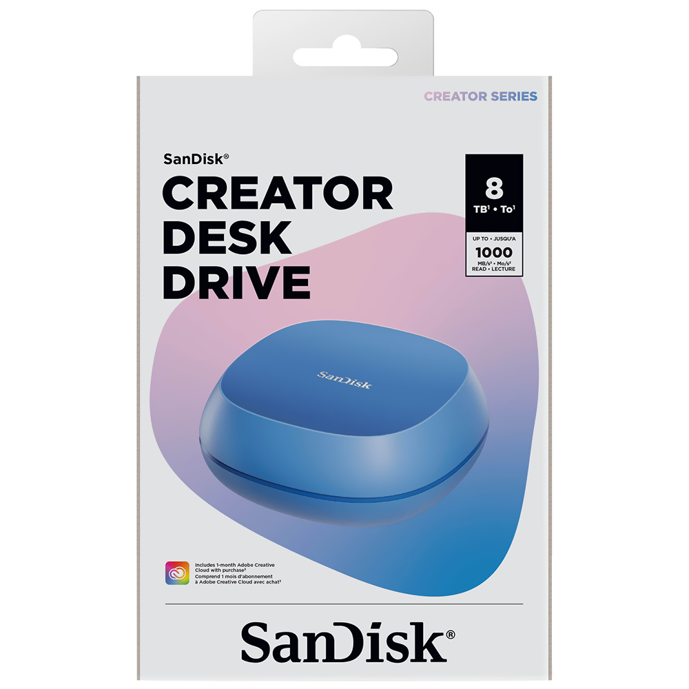SSD Externo SanDisk 8TB Creator Desk Portátil / USB-C 3.2 - Azul (SDSSDT40C-8T00-E25)