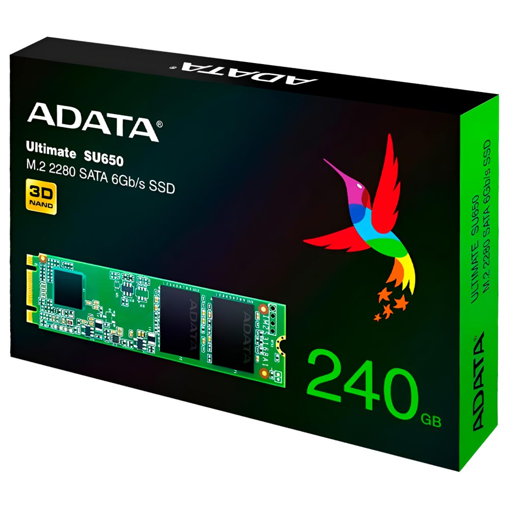 SSD ADATA M.2 240GB SU650 Ultimate SATA 3 - ASU650NS38-240GT-C