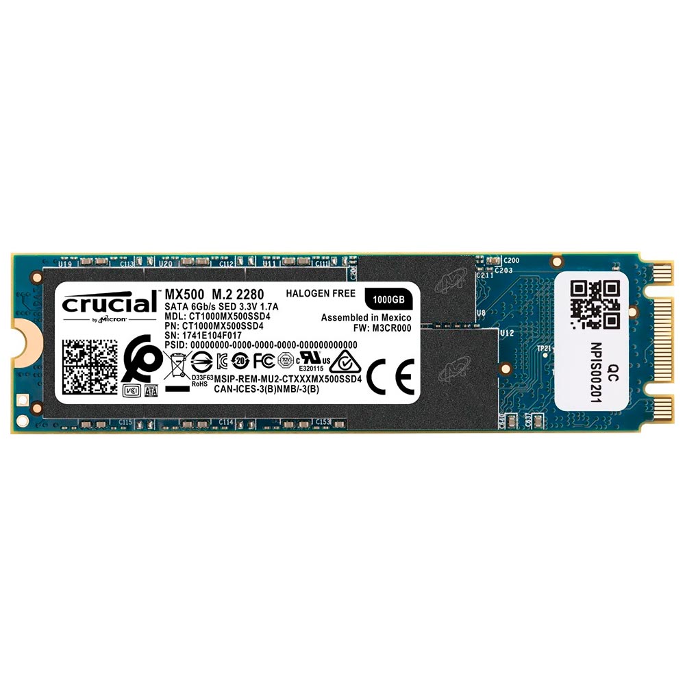 SSD Crucial M.2 1TB MX500 SATA 3 - CT1000MX500SSD4