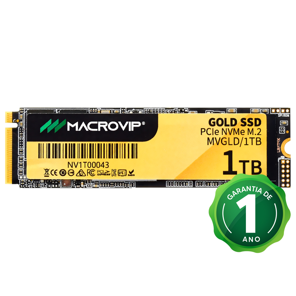 SSD Macrovip M.2 1TB Gold NVMe - MVGLD/1TB