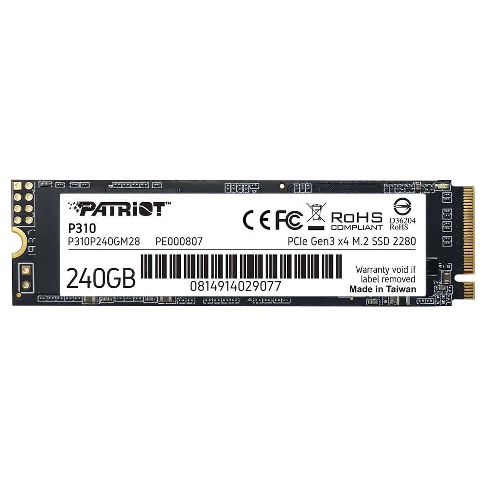 SSD Patriot M.2 240GB P310 NVMe - P310P240GM28