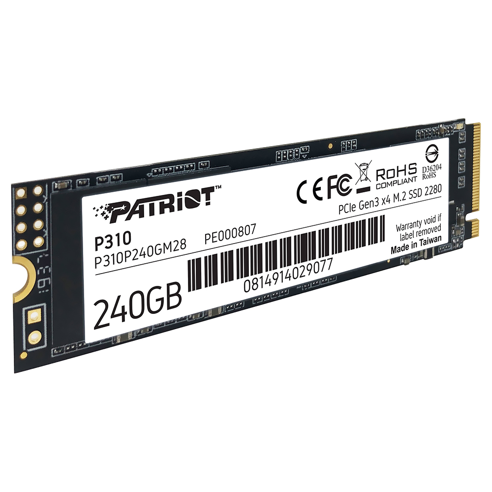 SSD Patriot M.2 240GB P310 NVMe - P310P240GM28